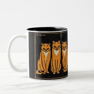 Caneca De Café Em Dois Tons Três gatos por Julie de Graag