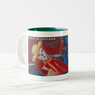 Caneca De Café Em Dois Tons Três Músicos