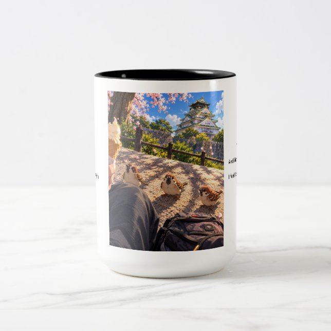 Caneca De Café Em Dois Tons Três pardais (Centro)