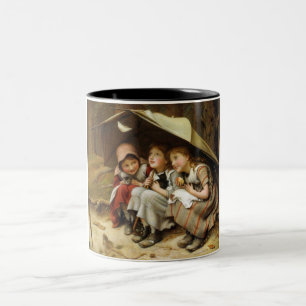 Caneca De Café Em Dois Tons Três Pequenos Gatinhos