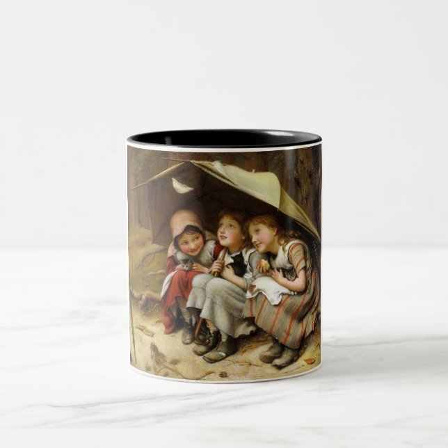Caneca De Café Em Dois Tons Três Pequenos Gatinhos (Centro)