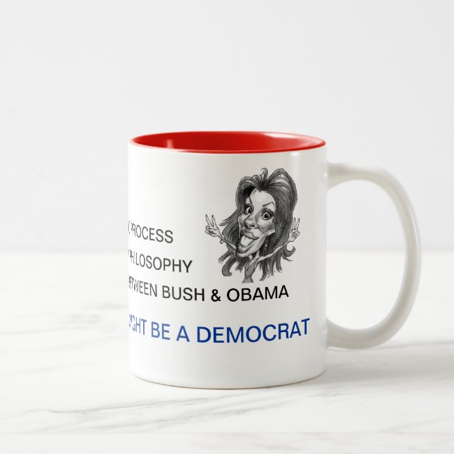 Caneca De Café Em Dois Tons Três razões para ser democrata (Direita)