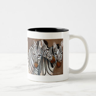 Caneca De Café Em Dois Tons Três zebras