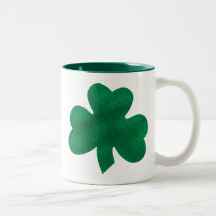 Caneca De Café Em Dois Tons Trevo