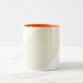 Caneca De Café Em Dois Tons Triângulo com triângulos em 3D