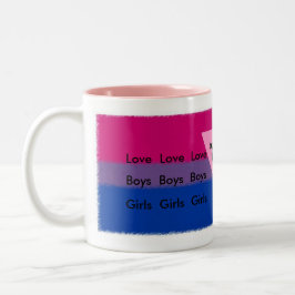 CANECA DE CAFÉ EM DOIS TONS TRIÂNGULO FÊMEA DO ROSA DA BANDEIRA DO BI