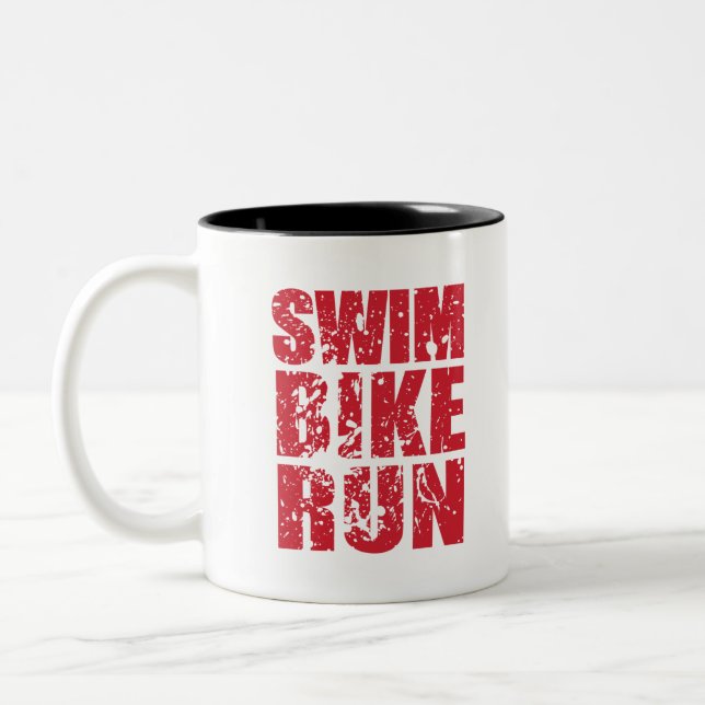 Caneca De Café Em Dois Tons Triathlon cool design (Esquerda)