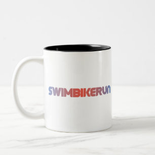 Caneca De Café Em Dois Tons Triathlon design