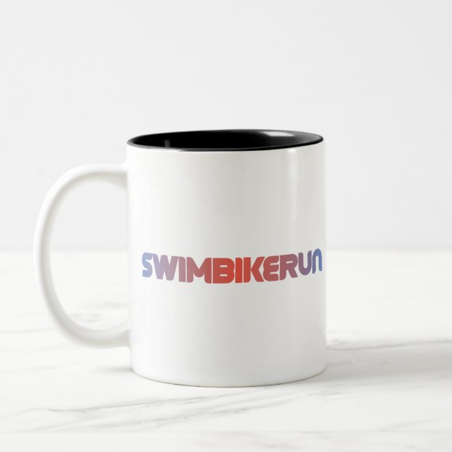 Caneca De Café Em Dois Tons Triathlon design (Esquerda)