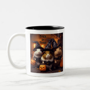 Caneca De Café Em Dois Tons Trick ou Treine Guiné Coffee Mug