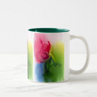 Caneca De Café Em Dois Tons Triflower cor-de-rosa