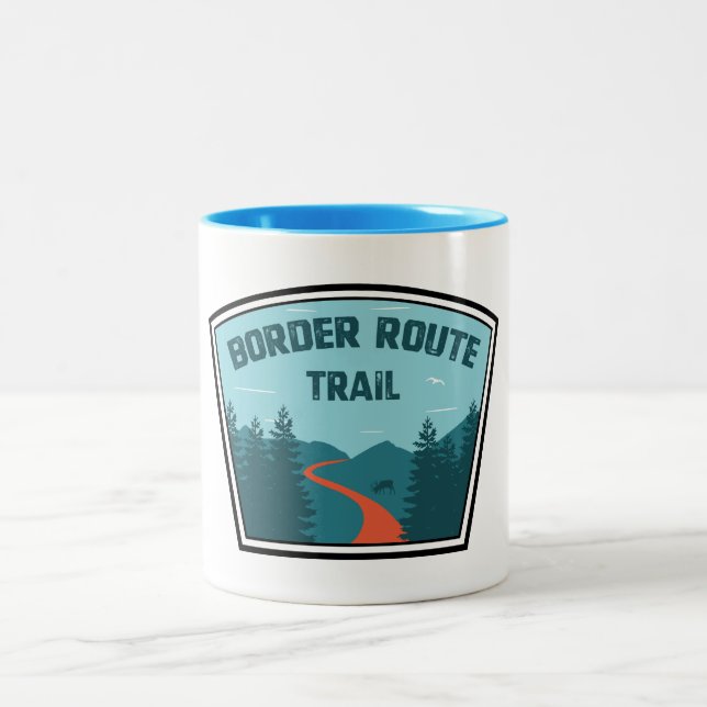 Caneca De Café Em Dois Tons Trilha Border Route Minnesota (Centro)