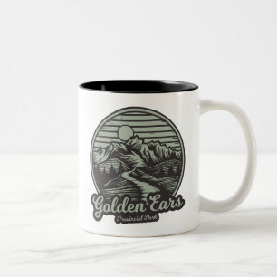 Caneca De Café Em Dois Tons Trilha da Montanha do Parque Provincial Golden Ear