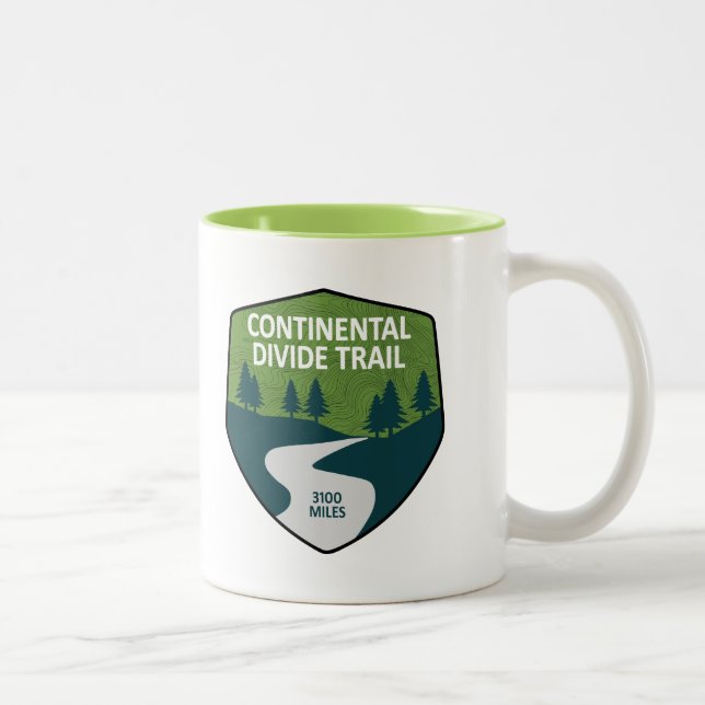 Caneca De Café Em Dois Tons Trilha de Divisão Continental (Direita)