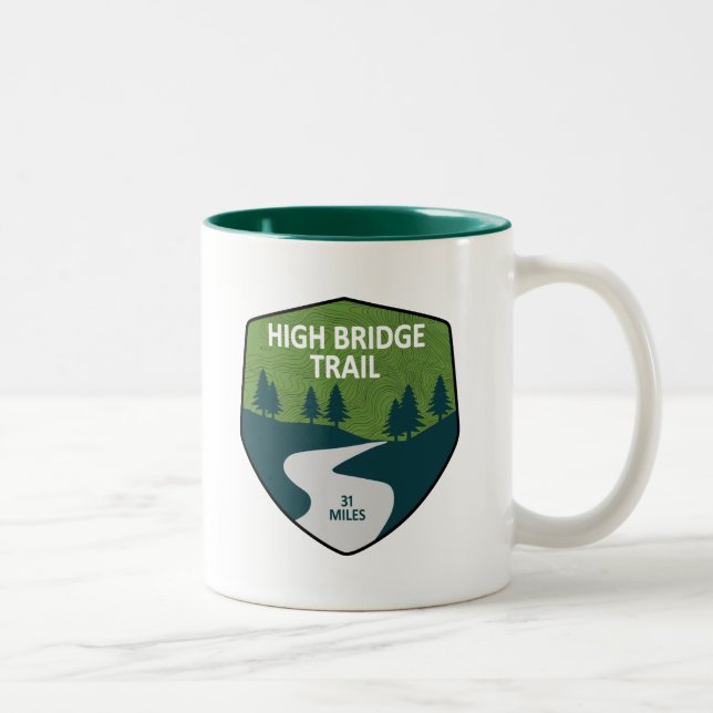 Caneca De Café Em Dois Tons Trilha de Ponte Alta (Direita)
