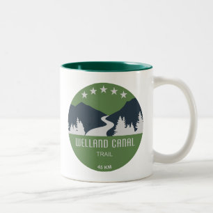 Caneca De Café Em Dois Tons Trilha do Canal de Welland Ontário Canadá
