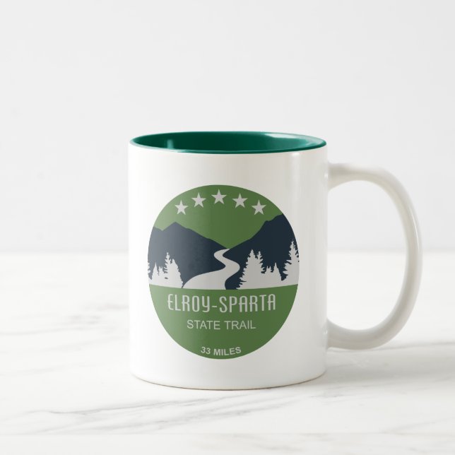 Caneca De Café Em Dois Tons Trilha do Estado Elroy-Sparta (Direita)