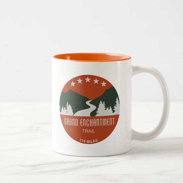 Caneca De Café Em Dois Tons Trilha do Grande Encantamento (Direita)
