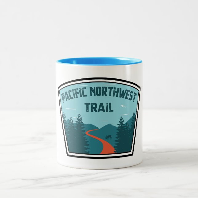 Caneca De Café Em Dois Tons Trilha do Noroeste do Pacífico (Centro)