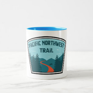 Caneca De Café Em Dois Tons Trilha do Pacífico Noroeste