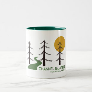 Caneca De Café Em Dois Tons Trilha do Parque Nacional das Ilhas do Canal