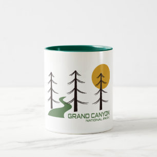 Caneca De Café Em Dois Tons Trilha do Parque Nacional Grand Canyon