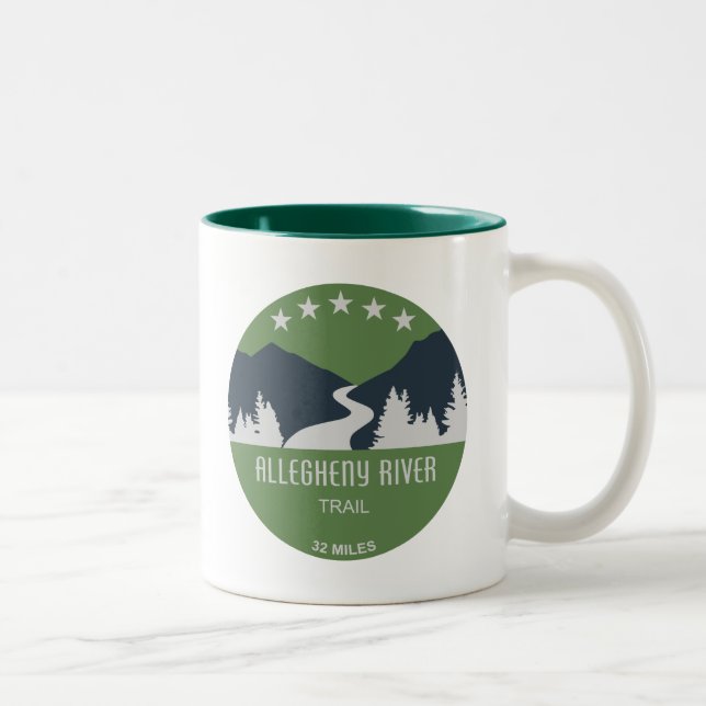 Caneca De Café Em Dois Tons Trilha do rio Alegheny (Direita)