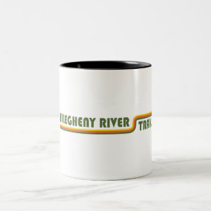Caneca De Café Em Dois Tons Trilha do rio Alegheny