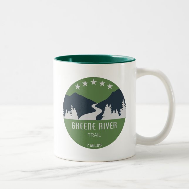 Caneca De Café Em Dois Tons Trilha do Rio Greene Pensilvânia (Direita)