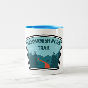 Caneca De Café Em Dois Tons Trilha do Rio Sammamish Washington