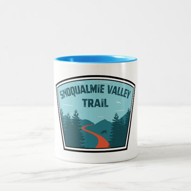 Caneca De Café Em Dois Tons Trilha do Vale de Snoqualmie Estado de Washington (Centro)