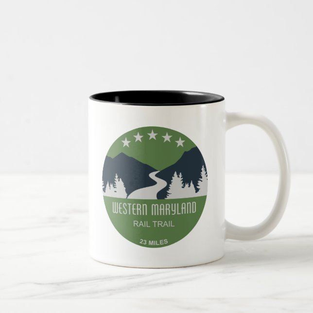 Caneca De Café Em Dois Tons Trilha do Western Maryland Rail (Direita)