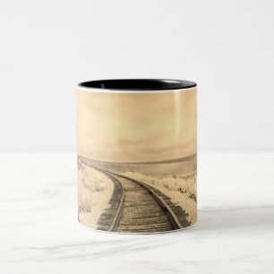 Caneca De Café Em Dois Tons Trilho