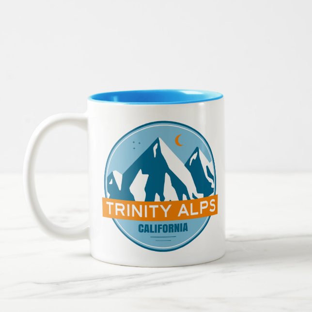Caneca De Café Em Dois Tons Trinity Alps California (Esquerda)