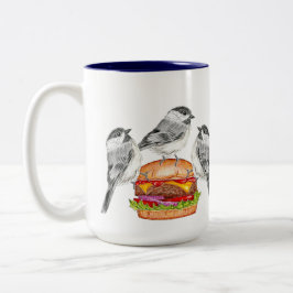 Caneca De Café Em Dois Tons Trio de frango da montanha Cheeseburger