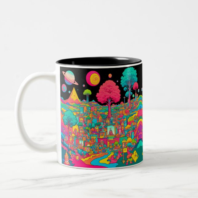 Caneca De Café Em Dois Tons Triquete (Esquerda)