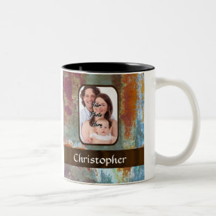 Caneca De Café Em Dois Tons Triturado urbano moderno
