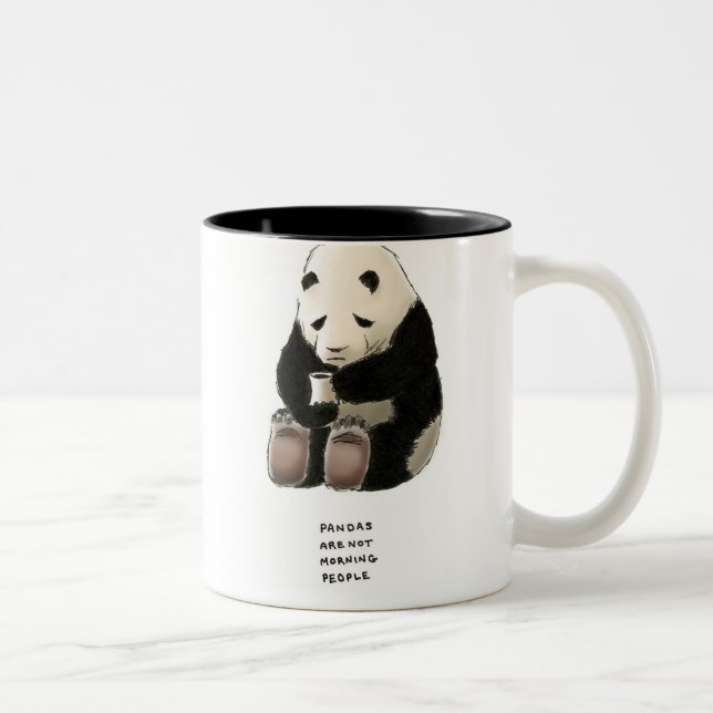 Caneca De Café Em Dois Tons trivialidade da panda (Direita)