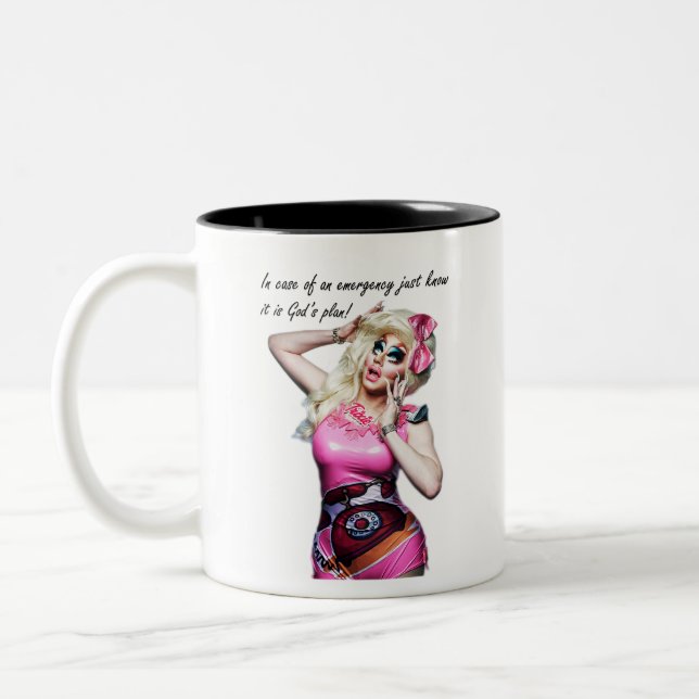 Caneca De Café Em Dois Tons Trixie Mattel - Em Caso De Emergência (Esquerda)