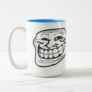 Caneca De Café Em Dois Tons Troll LeMe Memes ROSTO TROLLANDO ENGRAÇADO - EDITÁ
