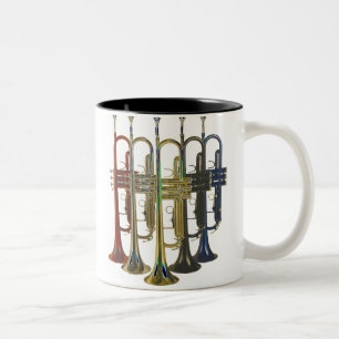 Caneca De Café Em Dois Tons Trombeta