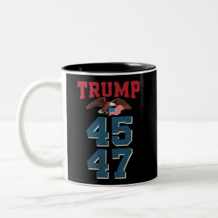 Caneca De Café Em Dois Tons Trombeta Patriótico Venceu 45 e 47 Vitória Vencedo