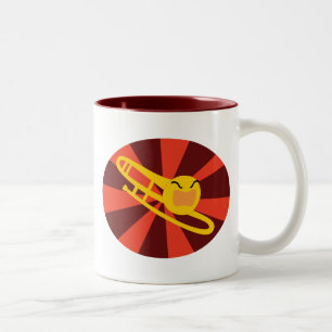 Caneca De Café Em Dois Tons Trombone envelhecida
