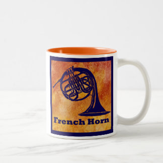Caneca De Café Em Dois Tons Trompa francesa na laranja