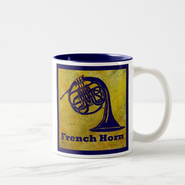 Caneca De Café Em Dois Tons Trompa francesa no ouro (Direita)