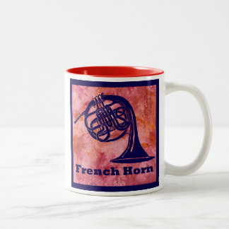 Caneca De Café Em Dois Tons Trompa francesa no vermelho