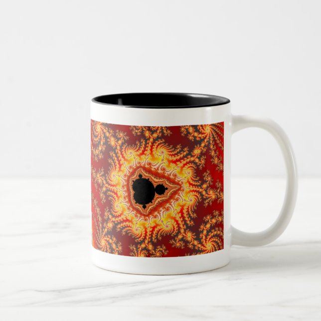 Caneca De Café Em Dois Tons Trono da satã - Fractal (Direita)
