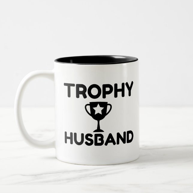 Caneca De Café Em Dois Tons Trophy Husband (Esquerda)