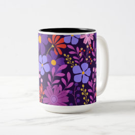 Caneca De Café Em Dois Tons Tropical Encantadora