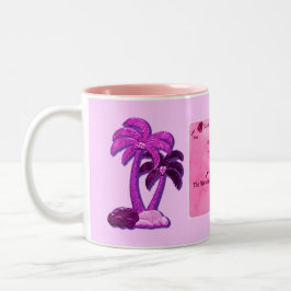 Caneca De Café Em Dois Tons Tropical Havaiana